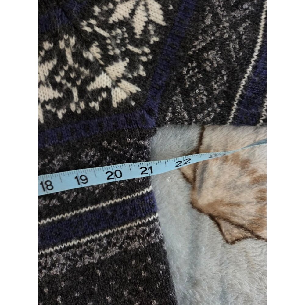 VTG Women's Nordic Zip Holiday Christmas Sweater M Cabincore Croft & Barrow - Picture 4 of 5